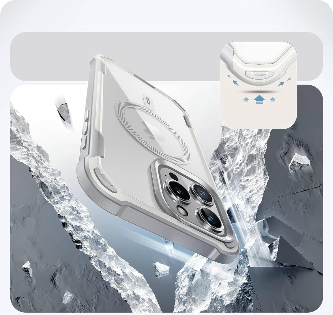 Etui Supcase i-Blason Ares Mag z MagSafe do iPhone 15 Pro, białe